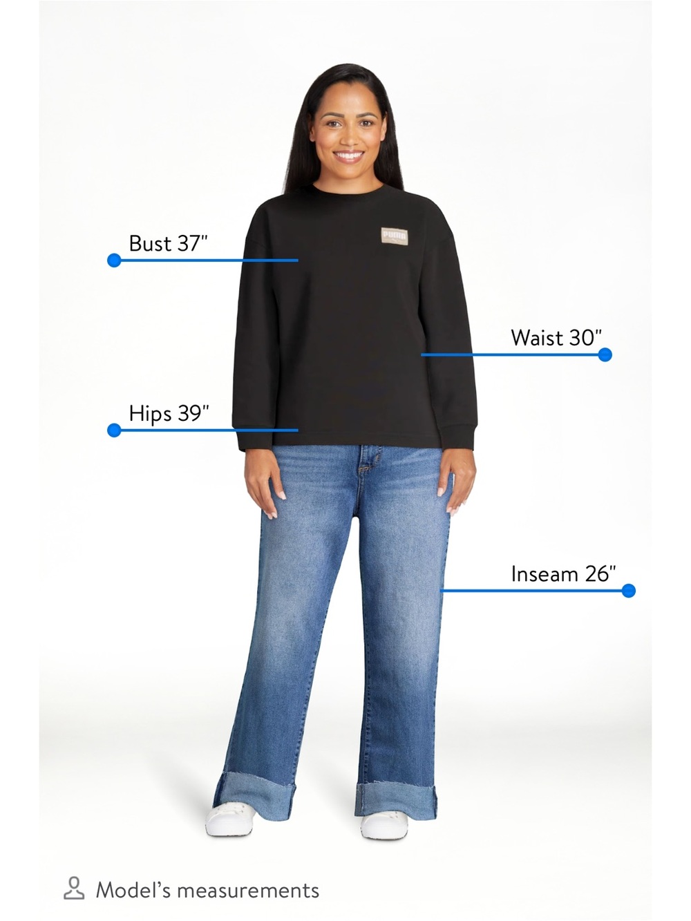 Puma Black Crew Sweatshirt with Tan Patch - Picture 6 of 6